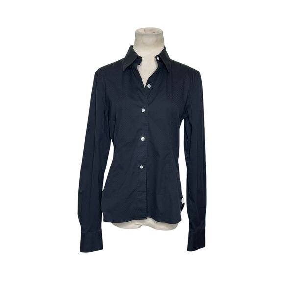 Luici Borreli Napoli black button fitted long sleeves fitted shirt size 44-XL - Picture 10 of 11